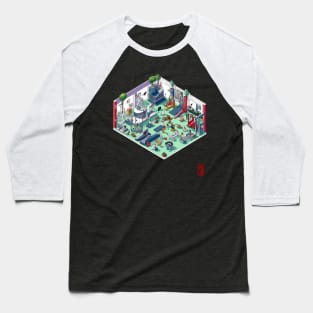 Isometric cat gym Baseball T-Shirt